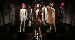 Clothes mostly by McQueen, hats by Philip Treacy